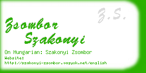 zsombor szakonyi business card